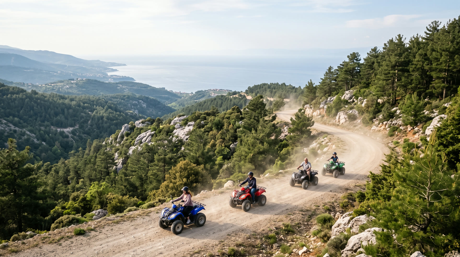 ATV — engebeli arazi parkurunda sürüş