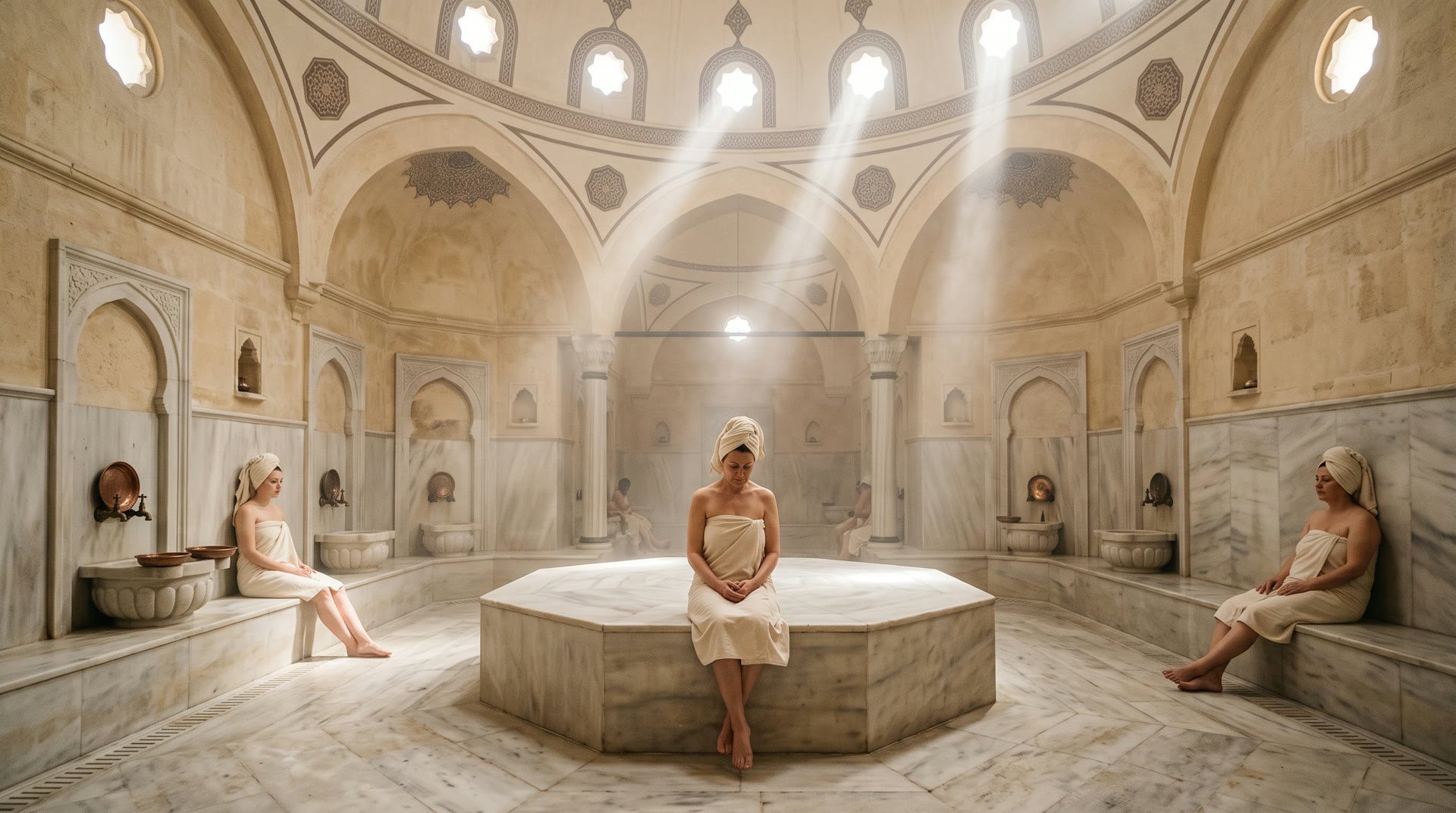 Hamam — mermer ve buharlı geleneksel mekân